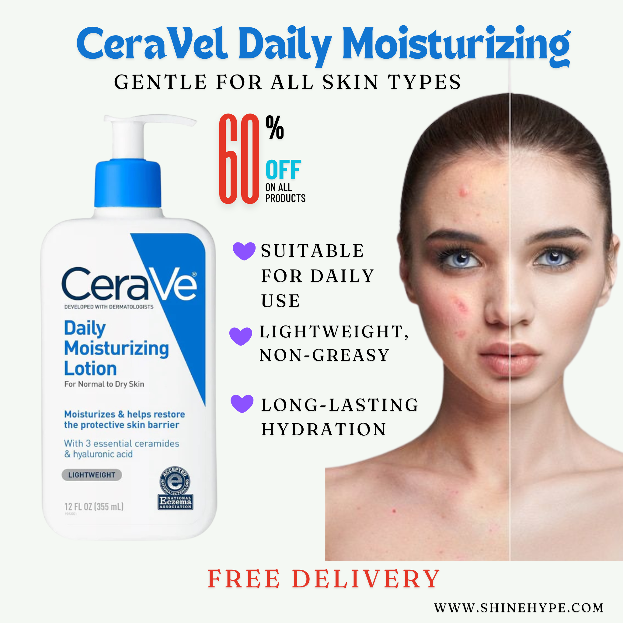 CeraVe Daily Moisturizing Lotion for Dry Skin 237ML