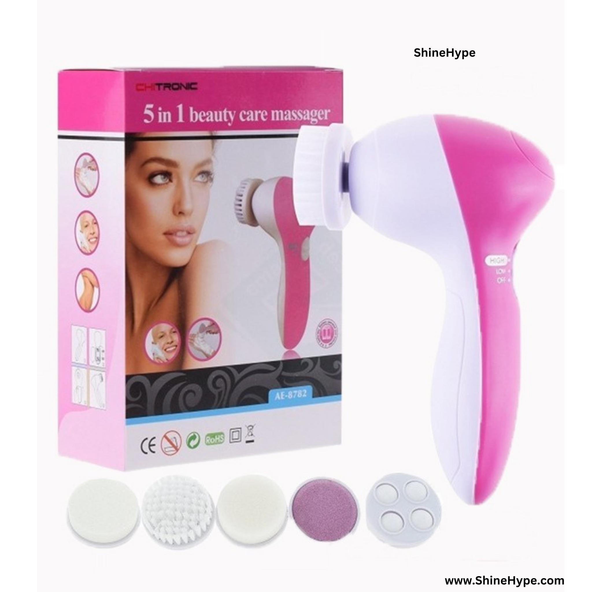 5-in-1 Face Facial Massager Machine for Blackhead Removal, Exfoliating And Skin Massage