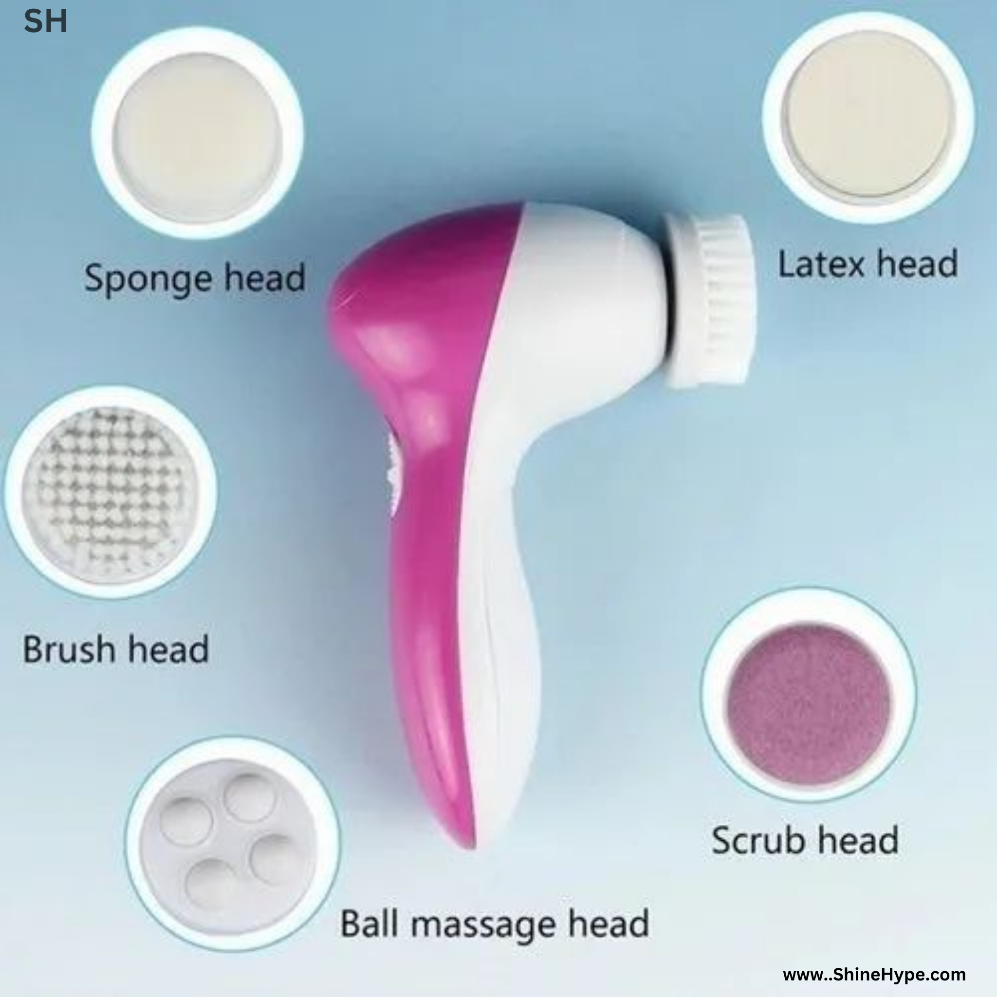 5-in-1 Face Facial Massager Machine for Blackhead Removal, Exfoliating And Skin Massage