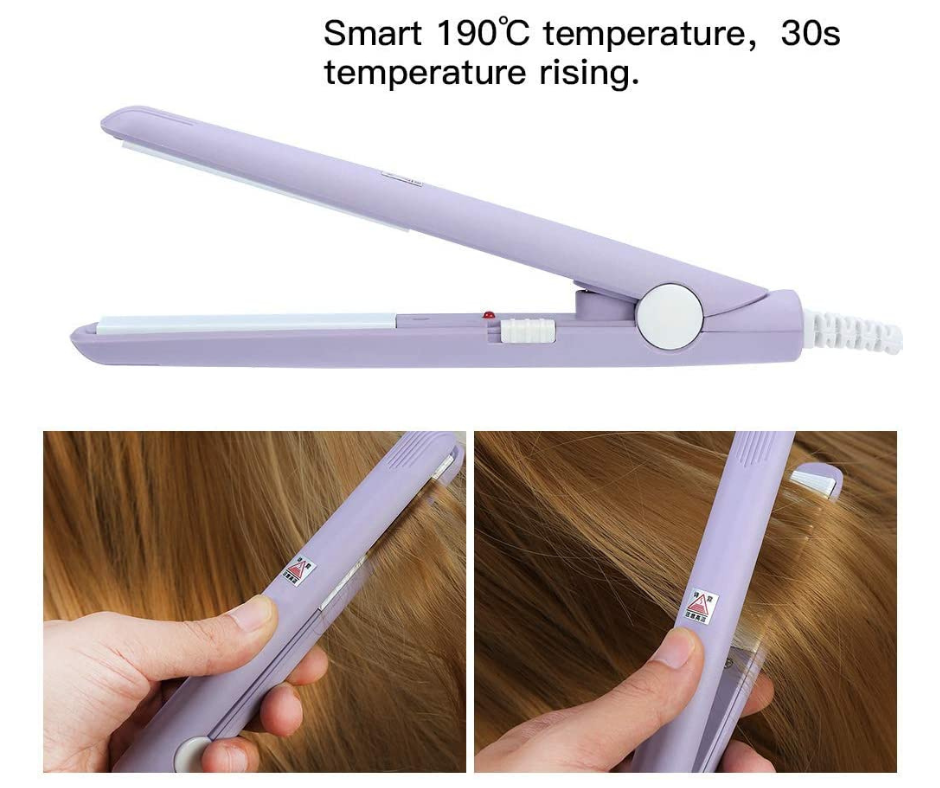 Mini Portable Hair Straightener, Travel Size Straightener