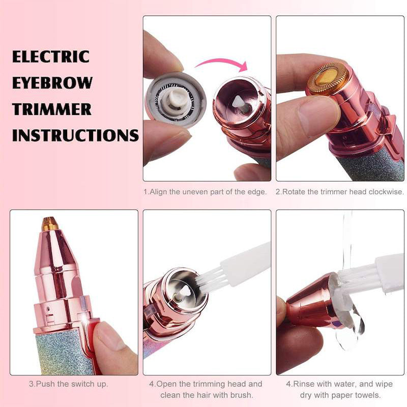 2-in-1 Electric Eyebrow Trimmer OR Shaver & Hair Remover For All Use In Pen Size